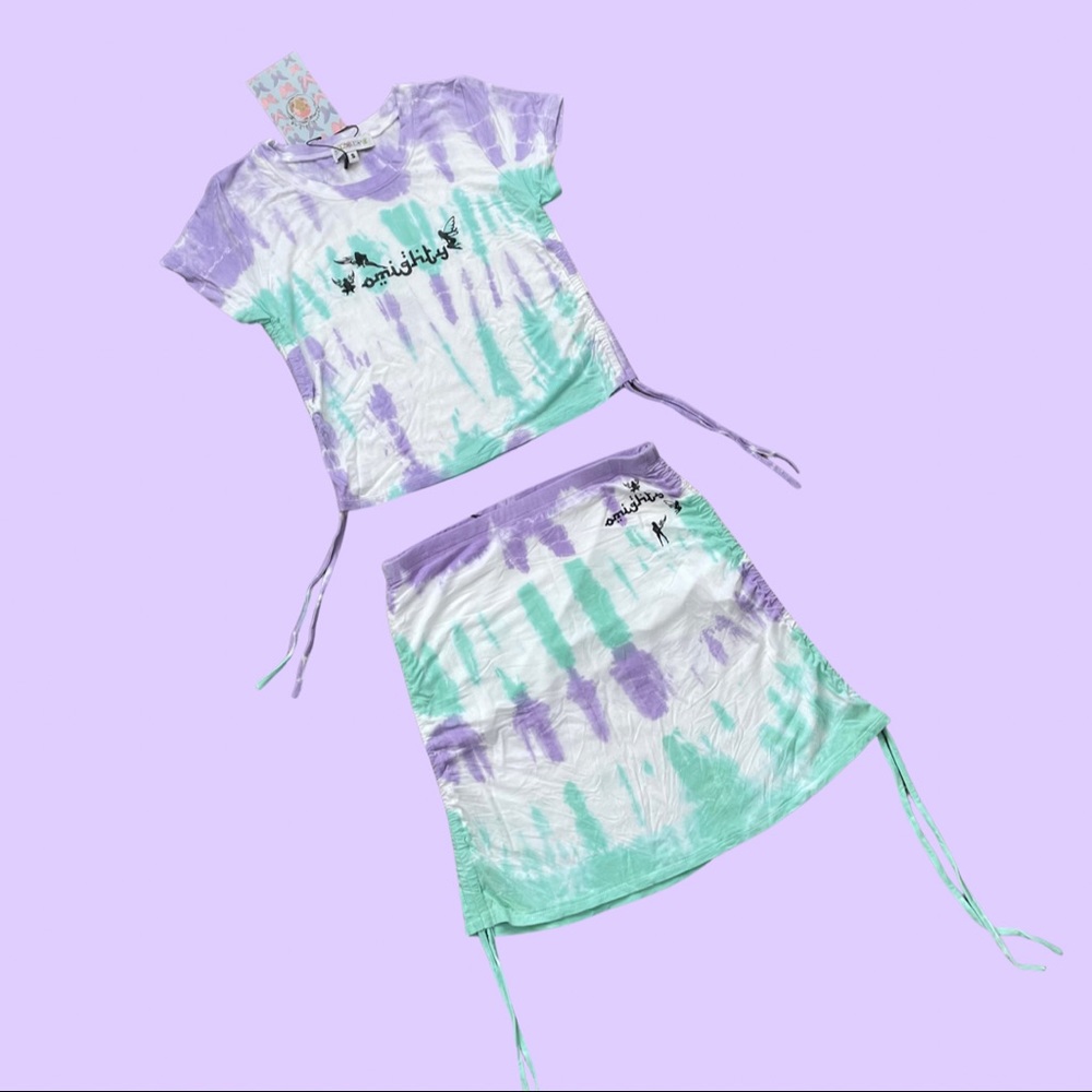 O-MIGHTY Fairyland Tie-Dye Drawstring Skirt Set